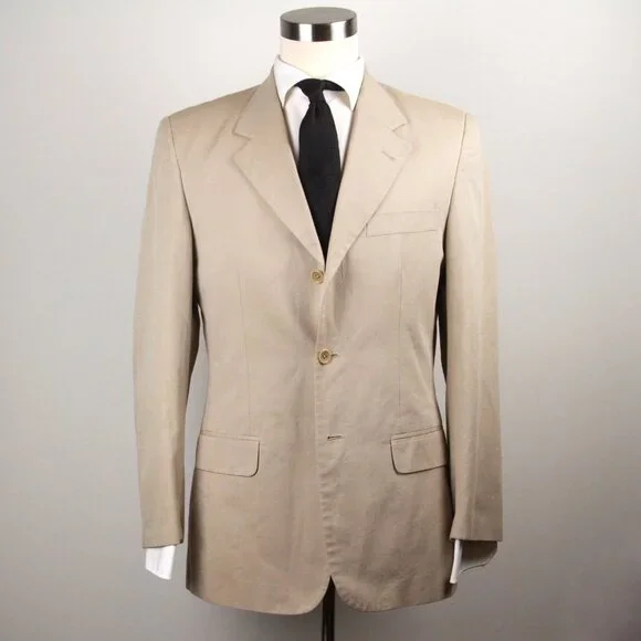 38R Banana Republic Mens‎ Blazer Sport Coat 3-Bttn Casual Jacket Cotton E02171